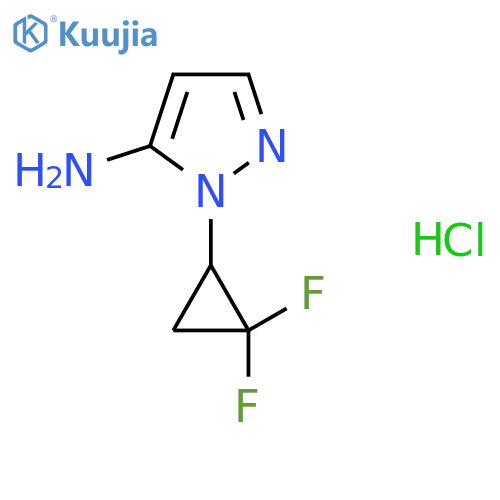 2-(2,2-Difluorocyclopropyl)pyrazol-3-amine;hydrochloride structure