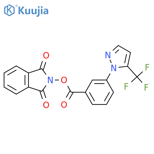 1,3-dioxo-2,3-dihydro-1H-isoindol-2-yl 3-[5-(trifluoromethyl)-1H-pyrazol-1-yl]benzoate structure