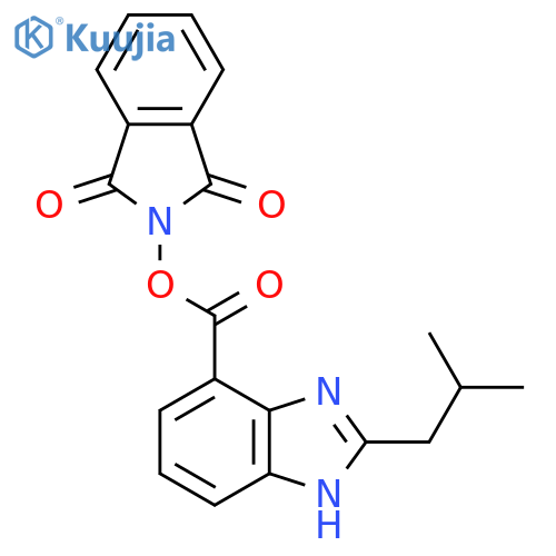 1,3-dioxo-2,3-dihydro-1H-isoindol-2-yl 2-(2-methylpropyl)-1H-1,3-benzodiazole-4-carboxylate structure