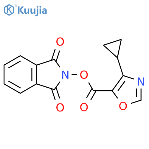 1,3-dioxo-2,3-dihydro-1H-isoindol-2-yl 4-cyclopropyl-1,3-oxazole-5-carboxylate structure