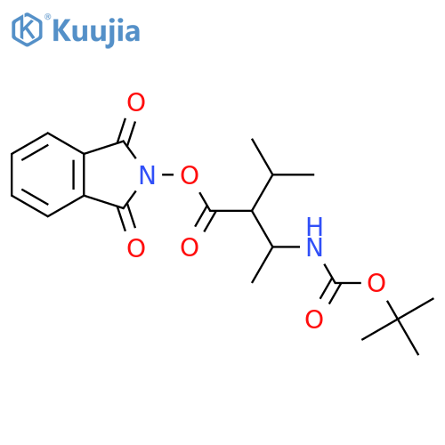 1,3-dioxo-2,3-dihydro-1H-isoindol-2-yl 3-{[(tert-butoxy)carbonyl]amino}-2-(propan-2-yl)butanoate structure