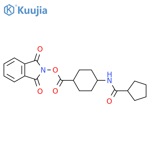1,3-dioxo-2,3-dihydro-1H-isoindol-2-yl 4-cyclopentaneamidocyclohexane-1-carboxylate structure