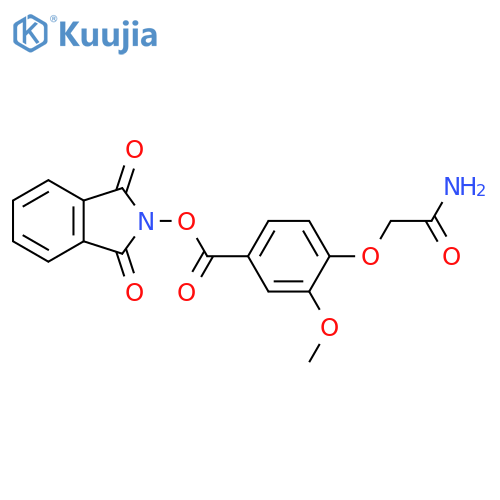 1,3-dioxo-2,3-dihydro-1H-isoindol-2-yl 4-(carbamoylmethoxy)-3-methoxybenzoate structure