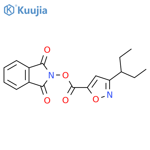 1,3-dioxo-2,3-dihydro-1H-isoindol-2-yl 3-(pentan-3-yl)-1,2-oxazole-5-carboxylate structure