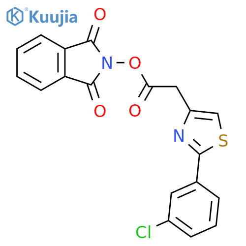 1,3-dioxo-2,3-dihydro-1H-isoindol-2-yl 2-[2-(3-chlorophenyl)-1,3-thiazol-4-yl]acetate structure