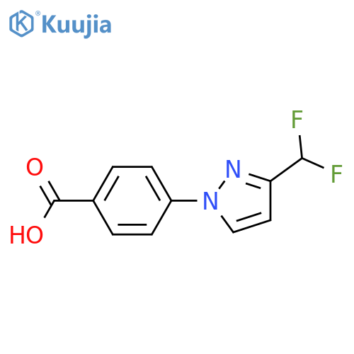 4-[3-(Difluoromethyl)pyrazol-1-yl]benzoic acid structure