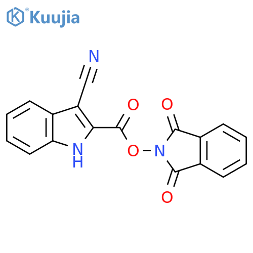1,3-dioxo-2,3-dihydro-1H-isoindol-2-yl 3-cyano-1H-indole-2-carboxylate structure