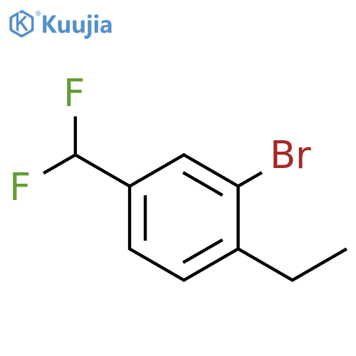 Benzene, 2-bromo-4-(difluoromethyl)-1-ethyl- structure