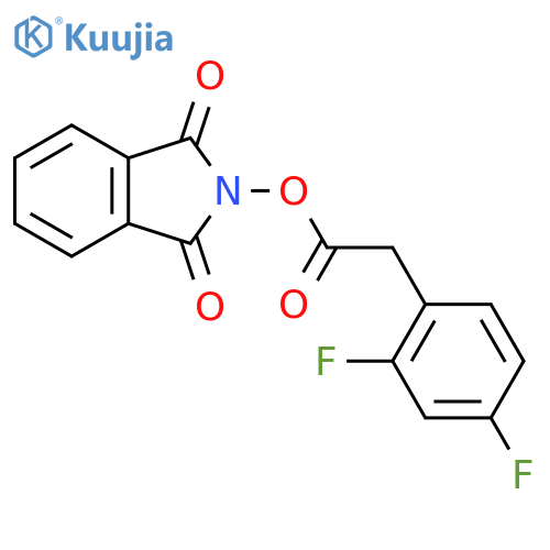 1,3-dioxo-2,3-dihydro-1H-isoindol-2-yl 2-(2,4-difluorophenyl)acetate structure