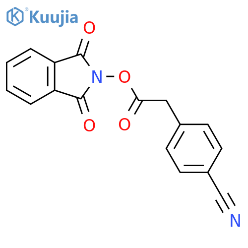 1,3-dioxo-2,3-dihydro-1H-isoindol-2-yl 2-(4-cyanophenyl)acetate structure