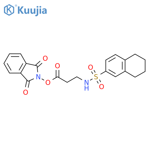 1,3-dioxo-2,3-dihydro-1H-isoindol-2-yl 3-(5,6,7,8-tetrahydronaphthalene-2-sulfonamido)propanoate structure