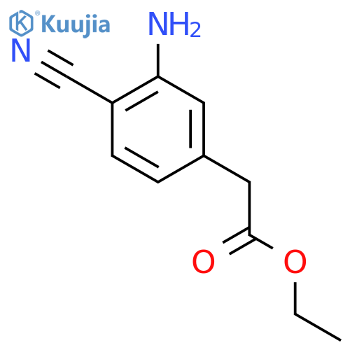 Ethyl 2-(3-amino-4-cyanophenyl)acetate structure