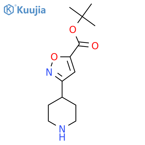 Tert-butyl 3-piperidin-4-yl-1,2-oxazole-5-carboxylate structure