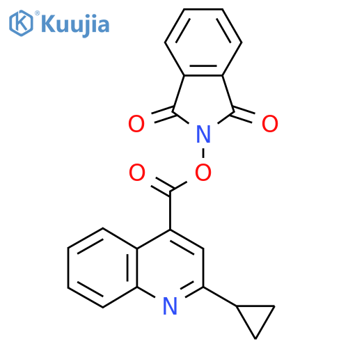1,3-dioxo-2,3-dihydro-1H-isoindol-2-yl 2-cyclopropylquinoline-4-carboxylate structure