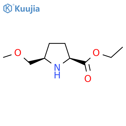Ethyl (2S,5R)-5-(methoxymethyl)pyrrolidine-2-carboxylate structure