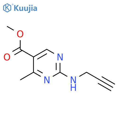 Methyl 4-methyl-2-(prop-2-ynylamino)pyrimidine-5-carboxylate structure