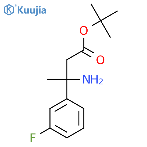 Tert-butyl 3-amino-3-(3-fluorophenyl)butanoate structure