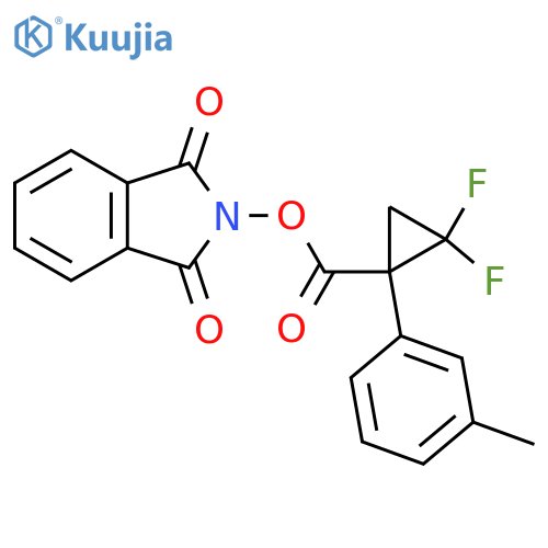 1,3-dioxo-2,3-dihydro-1H-isoindol-2-yl 2,2-difluoro-1-(3-methylphenyl)cyclopropane-1-carboxylate structure