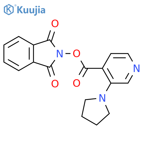 1,3-dioxo-2,3-dihydro-1H-isoindol-2-yl 3-(pyrrolidin-1-yl)pyridine-4-carboxylate structure