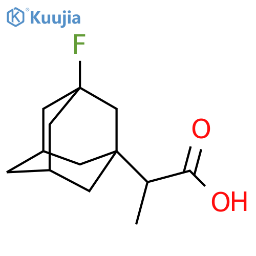 2-(3-Fluoro-1-adamantyl)propanoic acid structure
