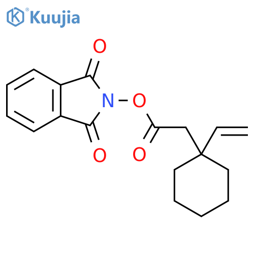 1,3-dioxo-2,3-dihydro-1H-isoindol-2-yl 2-(1-ethenylcyclohexyl)acetate structure
