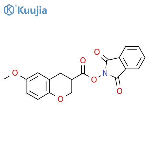 1,3-dioxo-2,3-dihydro-1H-isoindol-2-yl 6-methoxy-3,4-dihydro-2H-1-benzopyran-3-carboxylate structure