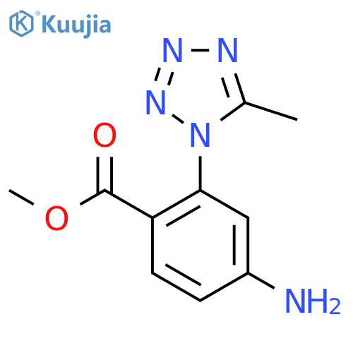 methyl 4-amino-2-(5-methyl-1H-1,2,3,4-tetrazol-1-yl)benzoate structure