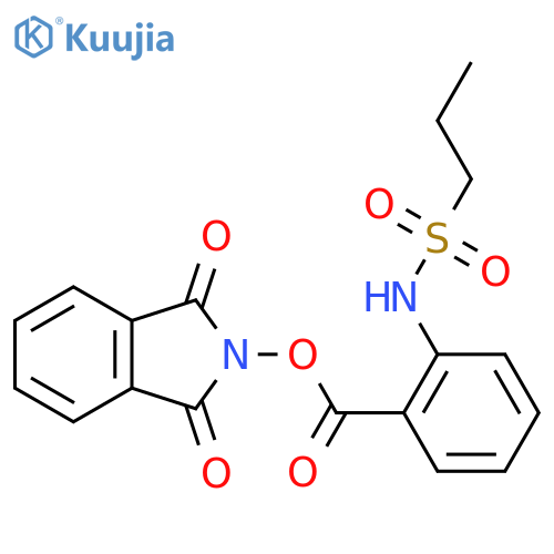 1,3-dioxo-2,3-dihydro-1H-isoindol-2-yl 2-(propane-1-sulfonamido)benzoate structure