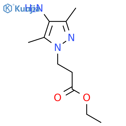 Ethyl 3-(4-amino-3,5-dimethylpyrazol-1-yl)propanoate structure