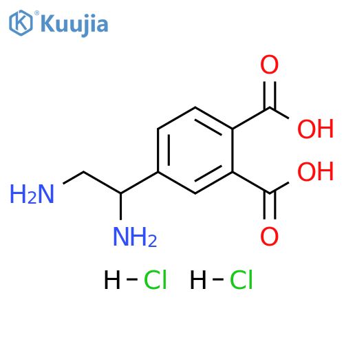 1,2-Benzenedicarboxylic acid, 4-(1,2-diaminoethyl)-, hydrochloride (1:2) structure