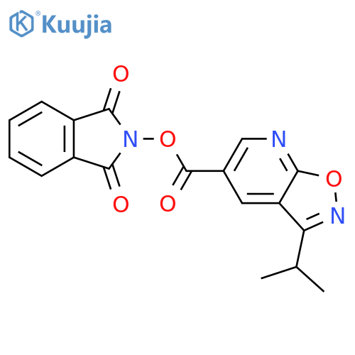 1,3-dioxo-2,3-dihydro-1H-isoindol-2-yl 3-(propan-2-yl)-[1,2]oxazolo[5,4-b]pyridine-5-carboxylate structure