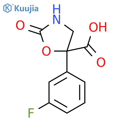 5-(3-Fluorophenyl)-2-oxo-1,3-oxazolidine-5-carboxylic acid structure