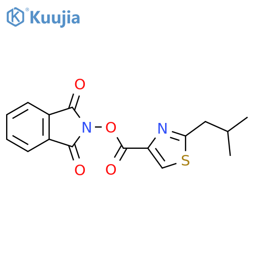 1,3-dioxo-2,3-dihydro-1H-isoindol-2-yl 2-(2-methylpropyl)-1,3-thiazole-4-carboxylate structure