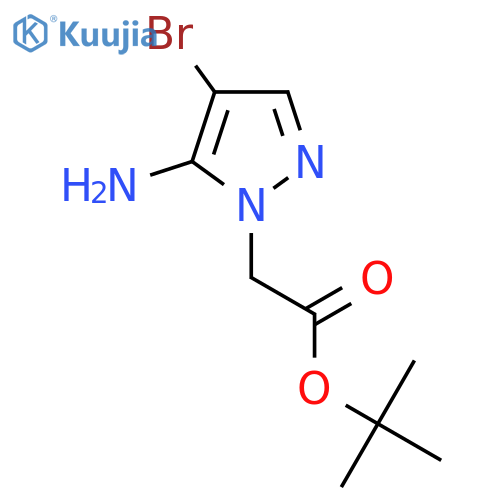Tert-butyl 2-(5-amino-4-bromopyrazol-1-yl)acetate structure