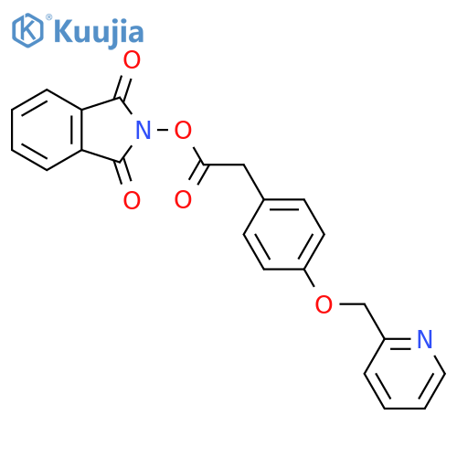1,3-dioxo-2,3-dihydro-1H-isoindol-2-yl 2-{4-[(pyridin-2-yl)methoxy]phenyl}acetate structure