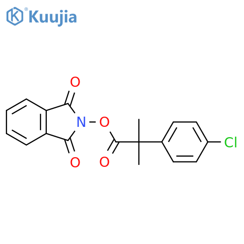 1,3-dioxo-2,3-dihydro-1H-isoindol-2-yl 2-(4-chlorophenyl)-2-methylpropanoate structure