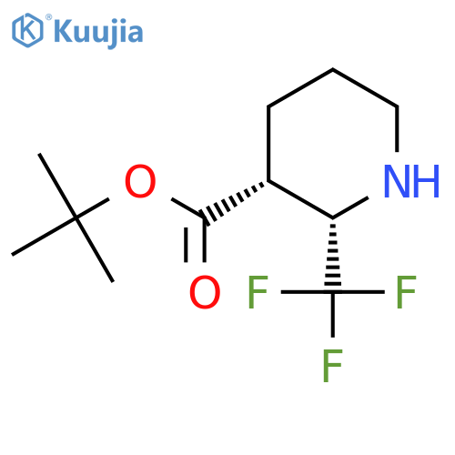 Tert-butyl (2S,3R)-2-(trifluoromethyl)piperidine-3-carboxylate structure