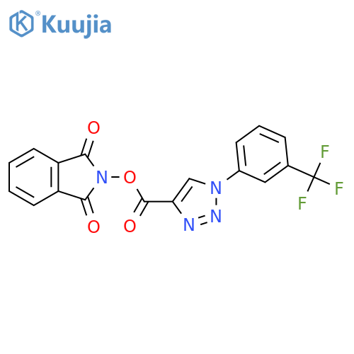 1,3-dioxo-2,3-dihydro-1H-isoindol-2-yl 1-[3-(trifluoromethyl)phenyl]-1H-1,2,3-triazole-4-carboxylate structure