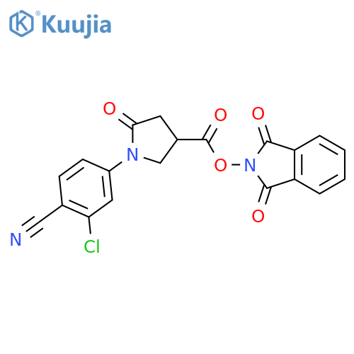 1,3-dioxo-2,3-dihydro-1H-isoindol-2-yl 1-(3-chloro-4-cyanophenyl)-5-oxopyrrolidine-3-carboxylate structure
