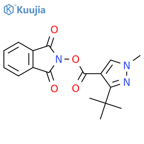 1,3-dioxo-2,3-dihydro-1H-isoindol-2-yl 3-tert-butyl-1-methyl-1H-pyrazole-4-carboxylate structure