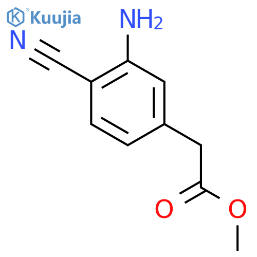 Methyl 2-(3-amino-4-cyanophenyl)acetate structure