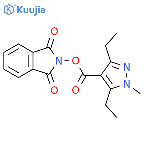 1,3-dioxo-2,3-dihydro-1H-isoindol-2-yl 3,5-diethyl-1-methyl-1H-pyrazole-4-carboxylate structure