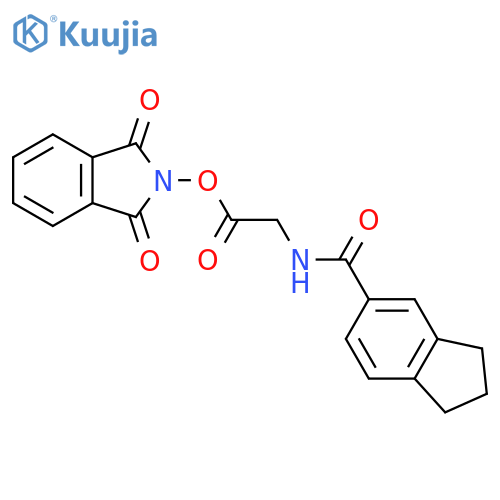 1,3-dioxo-2,3-dihydro-1H-isoindol-2-yl 2-[(2,3-dihydro-1H-inden-5-yl)formamido]acetate structure