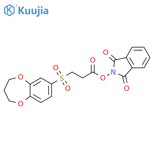 1,3-dioxo-2,3-dihydro-1H-isoindol-2-yl 3-(3,4-dihydro-2H-1,5-benzodioxepine-7-sulfonyl)propanoate structure