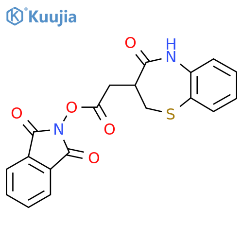 1,3-dioxo-2,3-dihydro-1H-isoindol-2-yl 2-(4-oxo-2,3,4,5-tetrahydro-1,5-benzothiazepin-3-yl)acetate structure