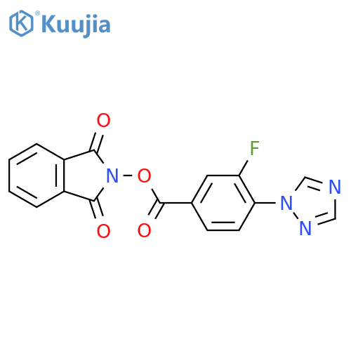 1,3-dioxo-2,3-dihydro-1H-isoindol-2-yl 3-fluoro-4-(1H-1,2,4-triazol-1-yl)benzoate structure