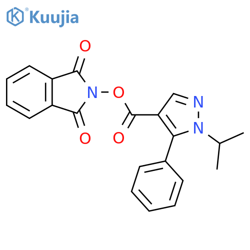 1,3-dioxo-2,3-dihydro-1H-isoindol-2-yl 5-phenyl-1-(propan-2-yl)-1H-pyrazole-4-carboxylate structure