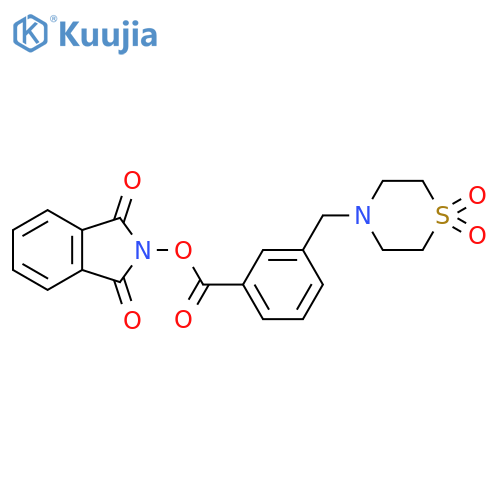 1,3-dioxo-2,3-dihydro-1H-isoindol-2-yl 3-[(1,1-dioxo-1lambda6-thiomorpholin-4-yl)methyl]benzoate structure