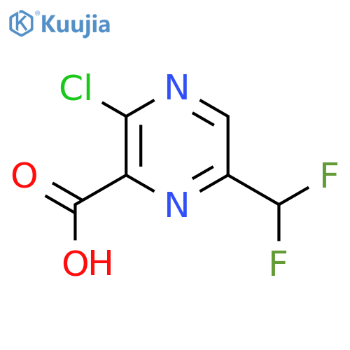 3-Chloro-6-(difluoromethyl)pyrazine-2-carboxylic acid structure