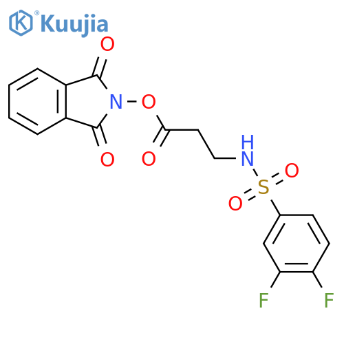 1,3-dioxo-2,3-dihydro-1H-isoindol-2-yl 3-(3,4-difluorobenzenesulfonamido)propanoate structure